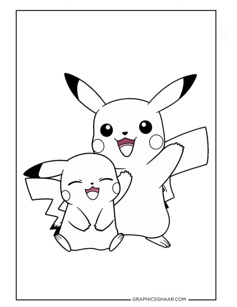 Pikachu and Pichu Together 
