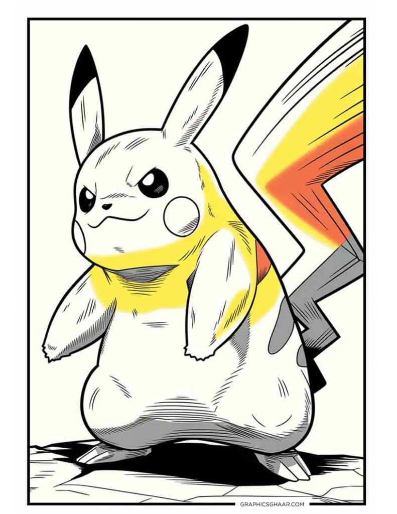 Gigantamax Pikachu Coloring Page