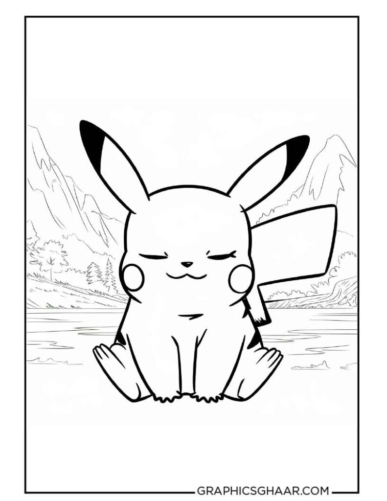 Pikachu with Eyes Closed