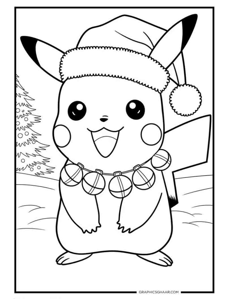 Pikachu with jingle bells