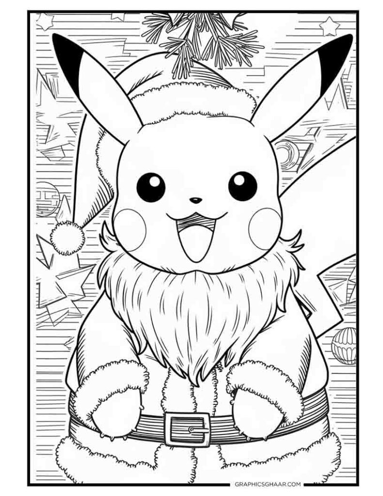 Pikachu with a mistletoe