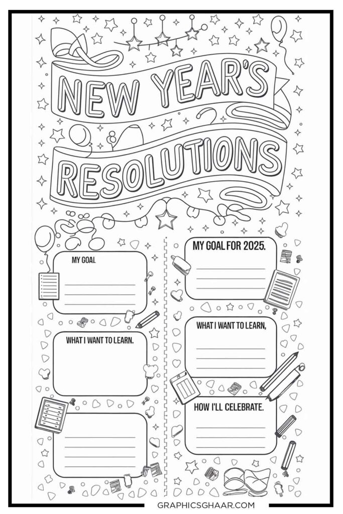 New Year Coloring Pages