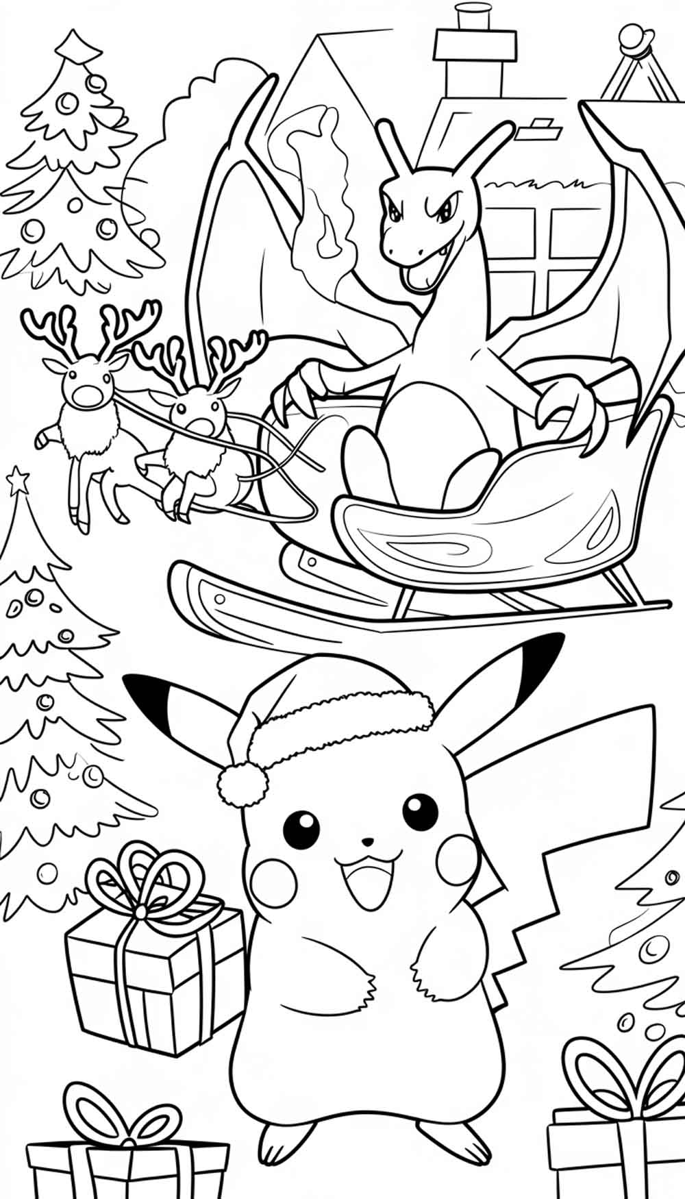 Pikachu Charizard Coloring Sheet